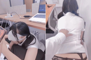 海角反差婊-【胡九萬（原小芳姐姐）】無毛九萬被粉絲在辦公室爆艹口交內射各種近距離拍攝抽插內射